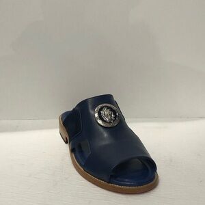 Emilio Franco sandal shoe navy slip on red bottom